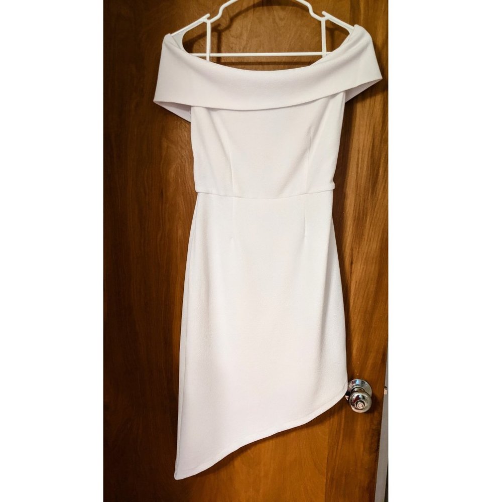 NEW Renvy Off The Shoulder Asymmetrical Dress